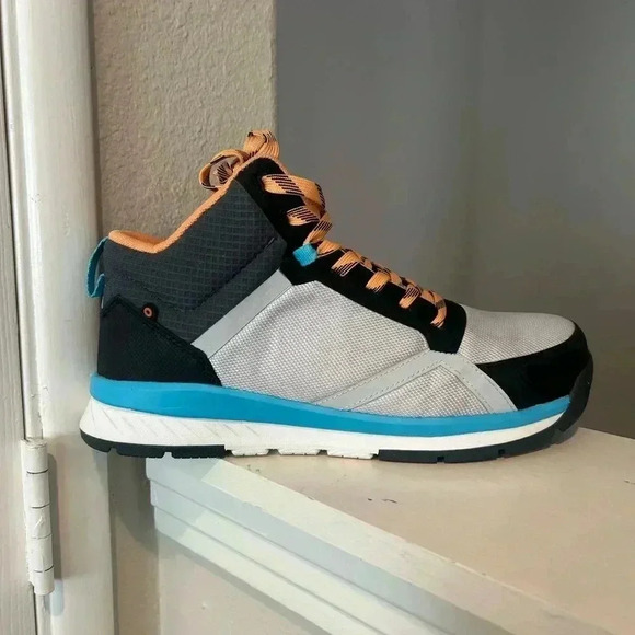 Bogs Sandstone Low CT Sneaker Womens 9.5 Gray Orange Lace Up Ankle Boots Shoes - Picture 2 of 10